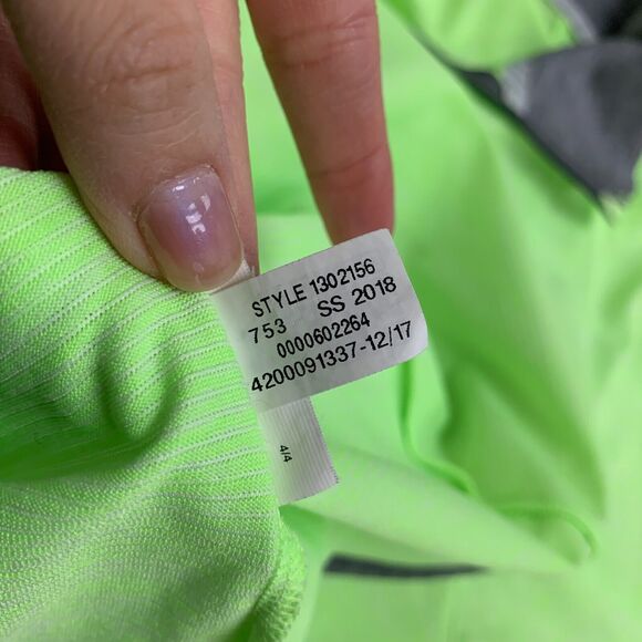 Under Armour Top Womens L Green Quarter Zip Threadborne Fitted Heat Gear Running - Picture 11 of 13